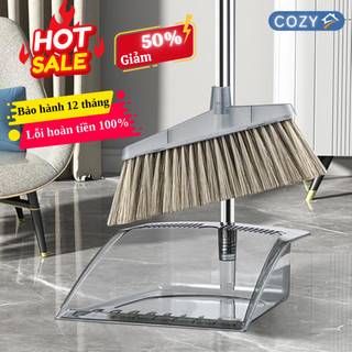 Bộ chổi quét nhà kèm hót rác COZY 2 trong 1 đa năng, gấp gọn tiện lợi chất liệu ABS bền đẹp chống mài mòn