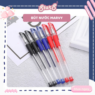 Bút Bi Nước 3 màu xanh đỏ đen dành cho học sinh | bút gel Marvy
