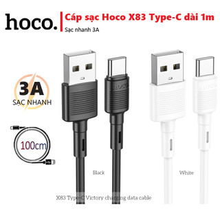 Cáp sạc hoco x83 cổng type-c sạc nhanh 3a dây dẻo dài 1m - bảo hành 1 tháng