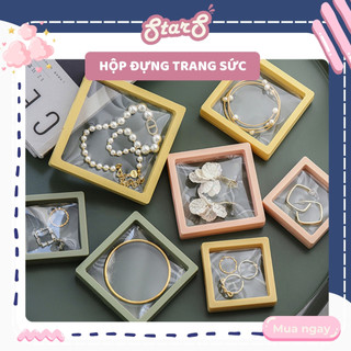 Hộp Đựng Trang Sức Màng PE Trong Suốt Starshanoi Hộp Đựng Trưng Bày 3D Mini Trang Trí Nữ Trang Đa Năng Chống Bụi