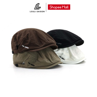 Mũ beret đội 2 kiểu LOULI SAIGON vải kaki mềm phong cách retro dành cho nam nữ BR03