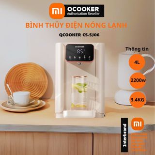 Bình thủy điện máy nước nóng lạnh để bàn Xiaomi Qcooker CS-SJ06 6 mức nhiệt, khóa an toàn công suất 2200W dung tích 4L