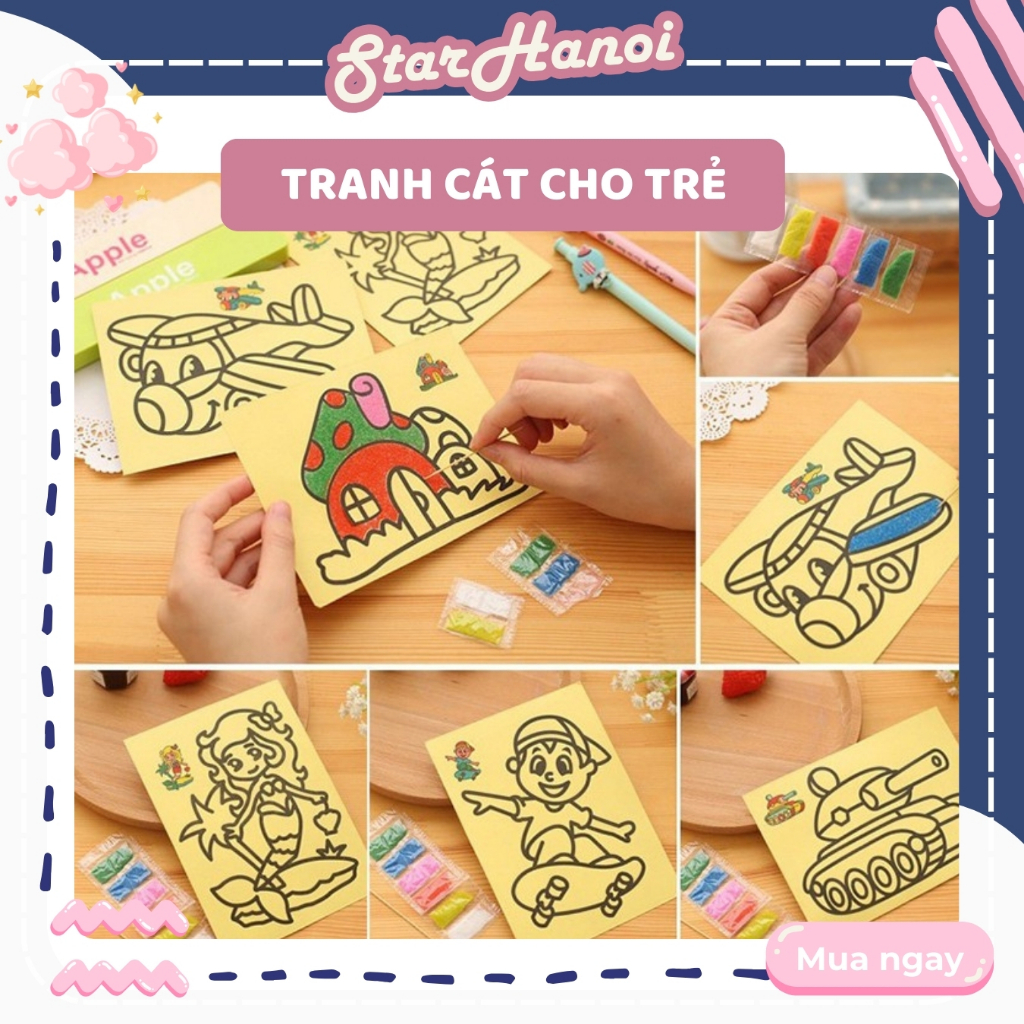 Tranh cát cho bé trẻ em – nhiều size