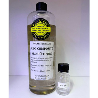 Keo poly trong,keo đổ tượng-Polyester Composite-1kg kèm xúc tác