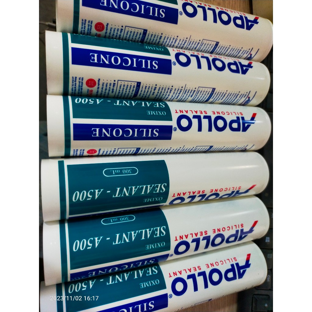 Keo Silicon APOLLO A500, A300, A200, A100 Trắng Sữa / Đen / Xám / Trong