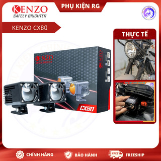 Đèn trợ sáng bi cầu Kenzo CX80 NEW V2 2024, bóng đèn led siêu sáng phá sương mù, tản nhiệt tốt