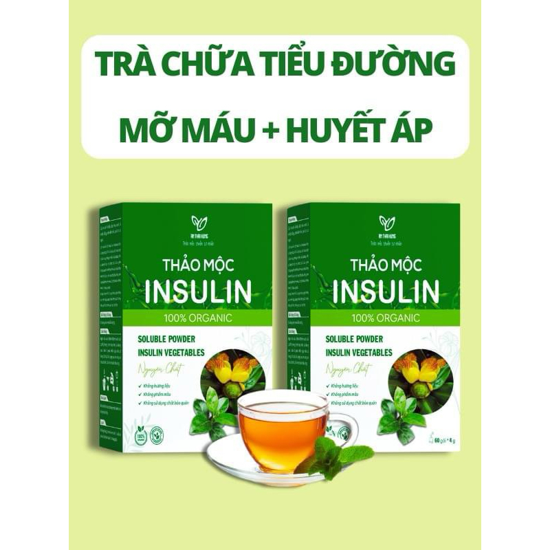 Trà Thảo Mộc Insulin Hỗ Trợ Cải Thiện Đường Huyết Mỡ Máu