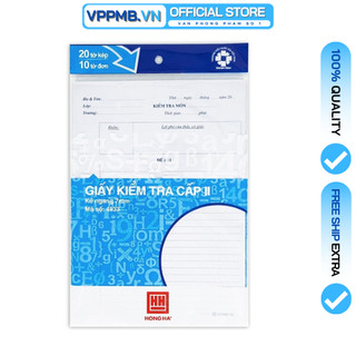 Giấy kiểm tra kẻ ngang cấp 2 hồng hà ms4933
