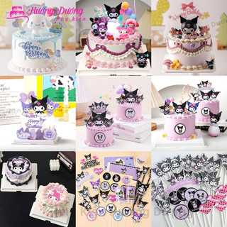 Tổng Hợp Phụ Kiện Mèo Kuromi Thỏ Melody Chó Trắng Cinnamoroll Trang Trí Bánh Sinh Nhật