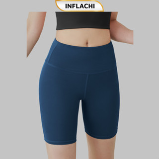 Quần legging ngố nữ INFLACHI vải cotton dẻo co dãn tốt cạp cao dáng lửng ngắn thấm hút mồ hôi MT5F Pickleball