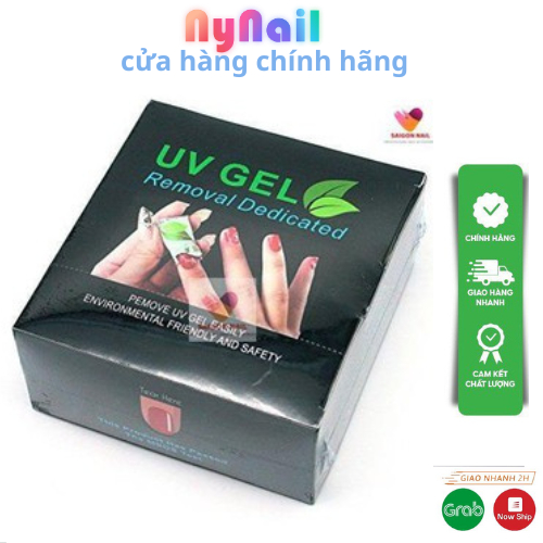 miếng giấy ủ phá sơn gel hộp 200 miếng siêu tiện lợi