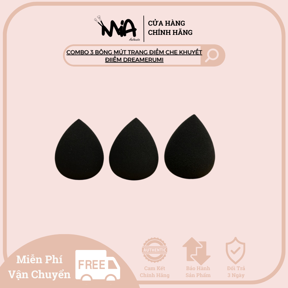 Combo 3 Bông Mút Trang Điểm Che Khuyết Điiểm Dreamer Umi