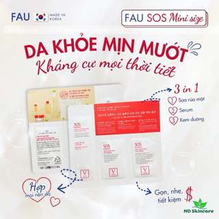   ĐMN Sample FAU SOS Skin Solution 3in1 Sữa rửa mặt - Serum - Kem dưỡng 