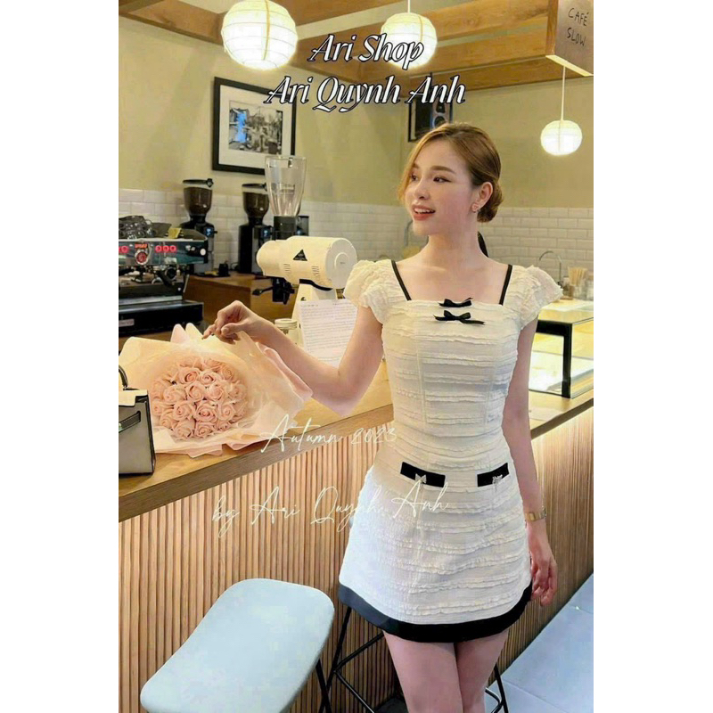 Set Áo + chân váy nơ MJ1089