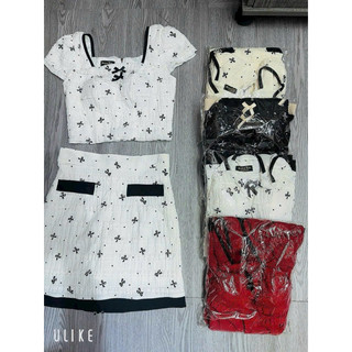 Set Áo + chân váy nơ MJ1089