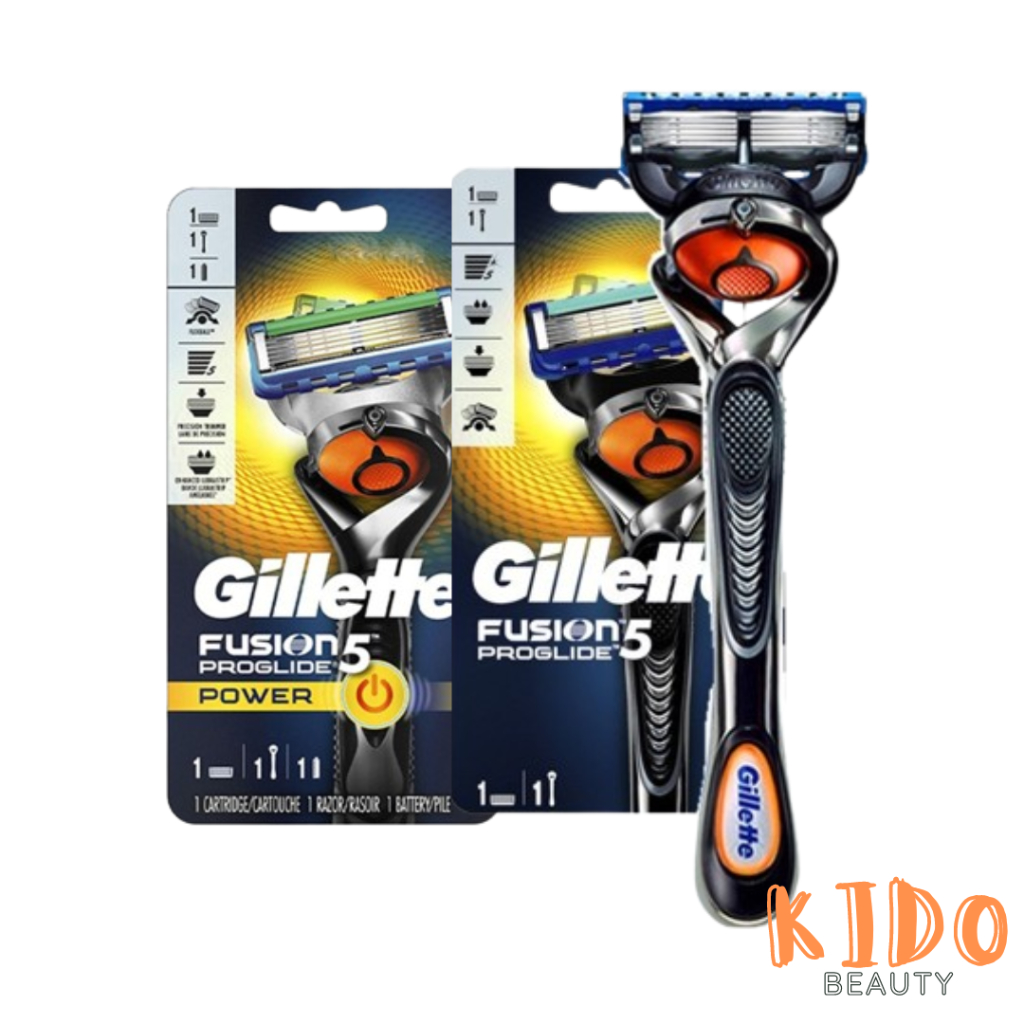 Dao cạo‎ râu cao cấp 5‪ lưỡi GILLETTE Fusion 5 / cần cạo râu Gillette Fusion Proglide 5 (Xài​ Pin)