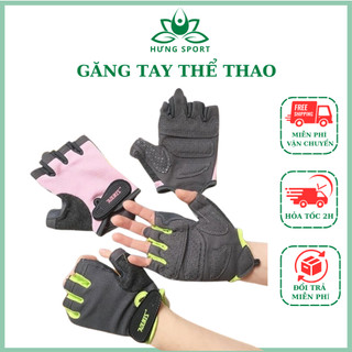 Găng tay thể thao tập Gym chất liệu sợi Nylon cao cấp chống mồ hôi có lỗ thoát hơi nước các hạt nhựa tăng độ ma sát tốt