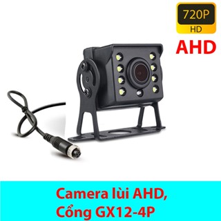 Camera lùi cho xe tải, công nghệ AHD, chân cắm GX12-4P, 8led, chuẩn nghị định 10, dùng với đầu viettel