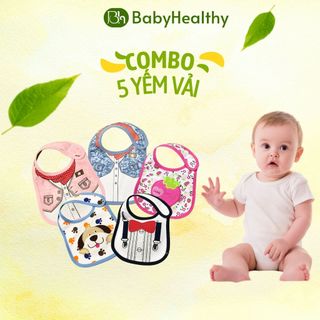 Combo 5 yếm Yếm Carter/Yếm Ăn Dặm Vải chống thấm Cho Bé