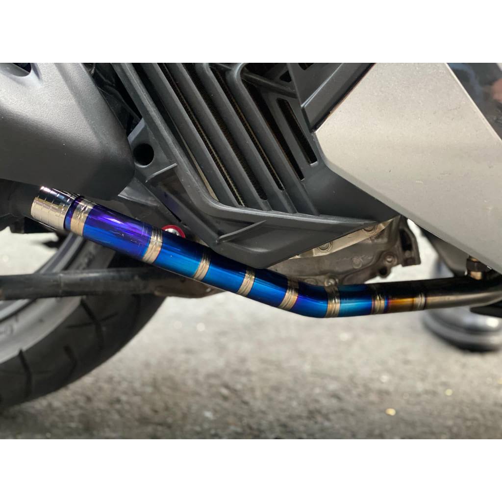 (Ptitanium) Full combo cổ pô titan Lead 4Val Zin - Full Combo Pipe For Original Exhuast Lead 4Val