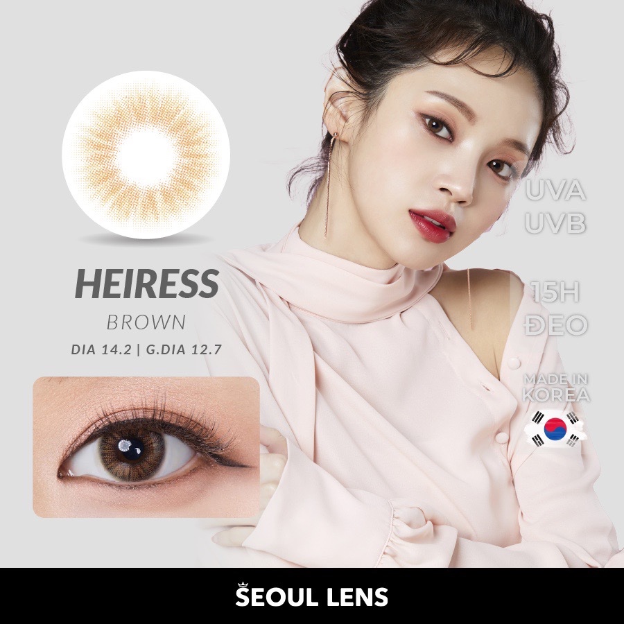 OLOLA - Lens 6 THÁNG (𝟭 CHIẾC) Heiress Brown -  Kính áp tròng Hàn Quốc Seoullens