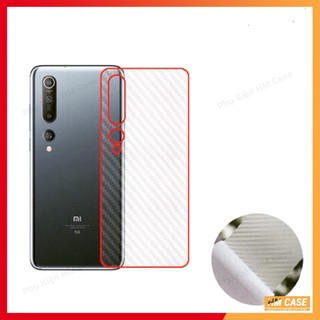 Miếng Dán Carbon Mặt Sau Xiaomi Mi 12 / 12X / 12S Pro / 11 / 11 Pro / 11 Utra / 11 Lite NE / 10 / 10S / 10 Pro / 10 Lite
