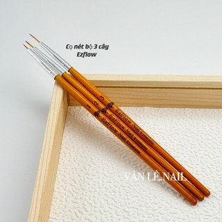 Nail bút cọ nét bộ 3 cây EzFlow