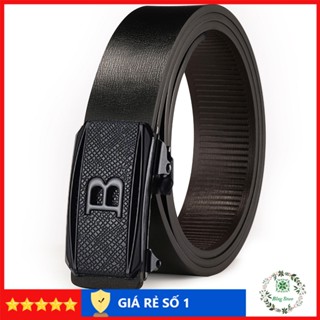Thắt lưng nam da cao cấp Dây lưng nam mặt khóa tự động sang trọng màu đen Nịt da thời trang BĐP1