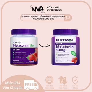 Kẹo Ngủ 💟DATE MỚI💟 Natrol Melatonin Gummies 10mg 5mg Kẹo Dẻo Ngủ Ngon