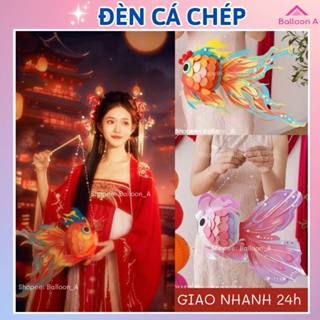 Đèn lồng trung thu cá koi, đèn lồng cá chép thủ công hot 2024 cho bé tự lắp ráp