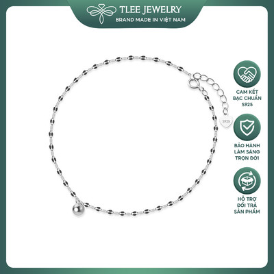 Lắc tay bạc nữ TLEE hoa chặn mix chuông bóng không kêu cá tính TLEE JEWELRY LT0139