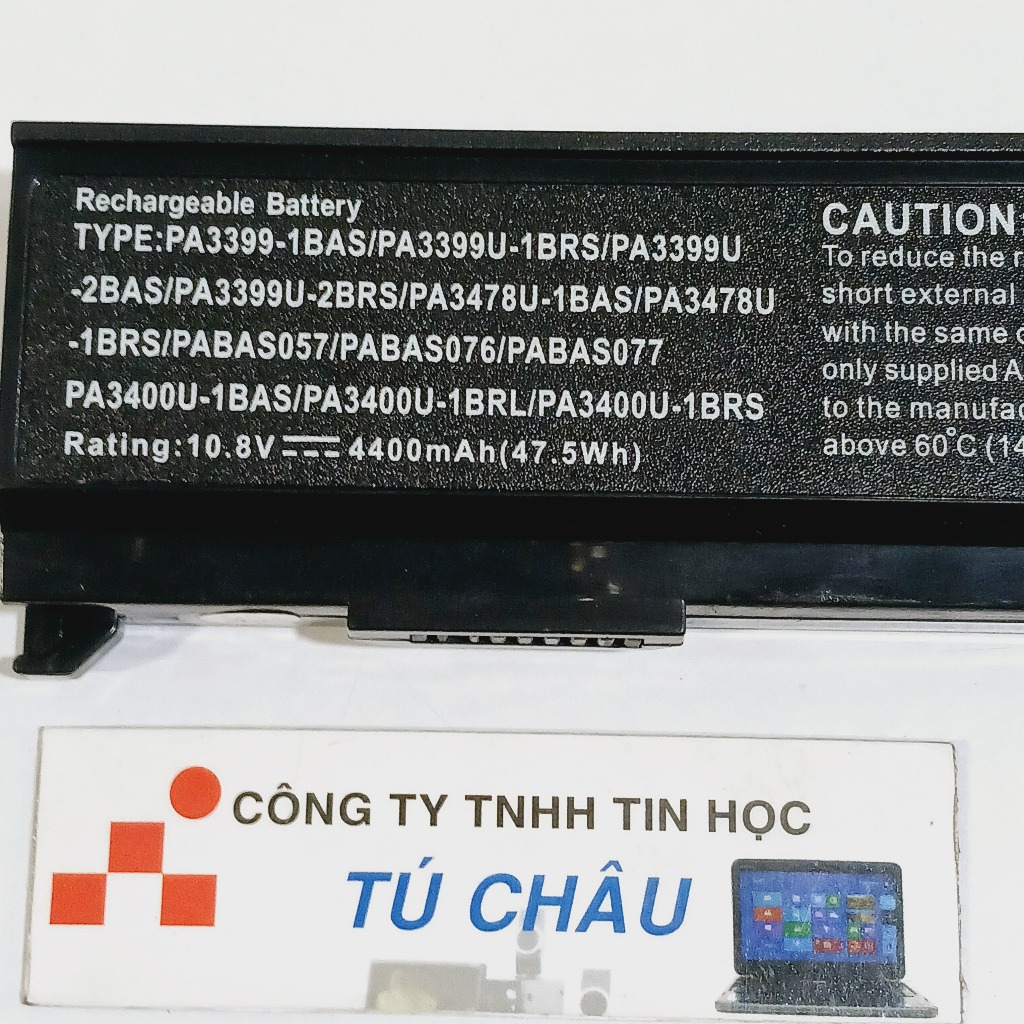 Pin Laptop Toshiba M40, M55, M50, M55, A80 (6 Cell - 47.5Wh) / TO3399-6 - TỒN KHO