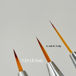 Bút nail Cọ nail cọ nét cán đá( Bộ 3 cái)