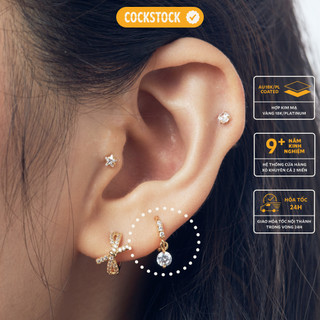 Khuyên tai vòng đá thả Tiny Tear Drop Earring CockStock