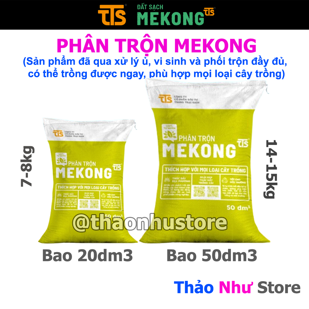Phân Trộn MeKong TTS (Bao 20dm3 / 50dm3) | Đất sạch Cần Thơ
