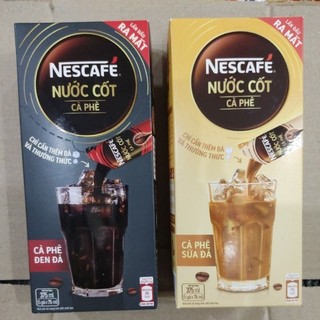 Nescafé nước cốt cà phê sữa đá /đen đá hộp 375ml