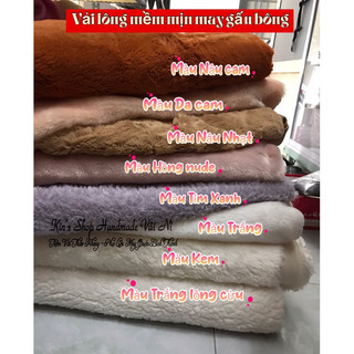 Vải lông ngắn cao cấp nhiều màu sắc kích thước dùng làm thú nhồi bông và áo khoác lông, thảm lông chụp hình sản phẩm