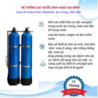 Máy Lọc Nước Khử Sắt(phèn), Mangan, Asen, Lọc Trong, Khử Mùi | Khử Màu Ố Vàng, Mùi Hôi tanh, Độc tố