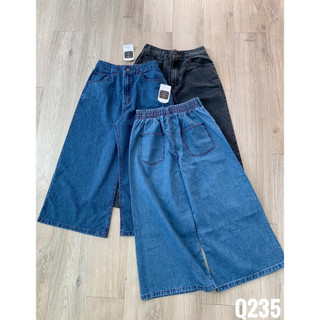 Quần jean nữ Xịn Store quần jean lửng ống rộng năng động Q235