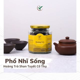  Hũ Trà Phổ Nhĩ Sống Rời - Hoàng Trà Shan Tuyết Cổ Thụ Hà Giang  - Trà Hảo Hạng Thiện Tài 1 tôm 1 lá Lọ Thủy Tinh 70g 