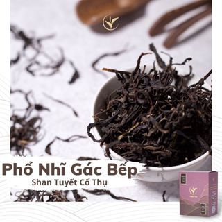 Trà Phổ Nhĩ Gác Bếp - Hoàng Trà Gác Bếp Thiện Tài Trà Shan Tuyết Cổ Thụ Hà Giang Hộp 60g Hảo Hạng Biếu Tặng