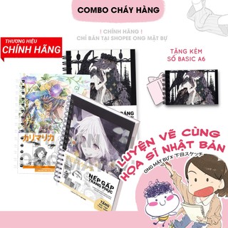 COMBO 3 Sổ (Biểu Cảm+Pose+Nếp Gấp)- Mua 1 Được 4 - Sổ Vẽ Sổ Luyện Vẽ  - Sketchbook - Ong Mặt Bự - Lỗi 1 Đổi 1