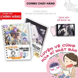 COMBO 2 Sổ (Biểu Cảm + Nếp Gấp) - Mua 1 Được 3 - Sổ Luyện Vẽ - Sổ Vẽ - Sketchbook - Ong Mặt Bự - Lỗi 1 Đổi 1