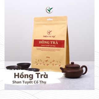 Hồng Trà Thiện Tài Trà Shan Tuyết Cổ Thụ Hà Giang (1 tôm 2 lá) Túi 200 gram