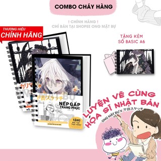 COMBO 2 Sổ (Pose + Nếp Gấp) - Mua 1 Được 3 - Sổ Luyện Vẽ - Sổ Vẽ - Sketchbook - Ong Mặt Bự - Lỗi 1 Đổi 1