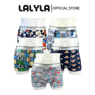 Quần lót nam thời trang LALYLA Chất thun lạnh,combo quần sịp đùi nam cao cấp in hình doremon
