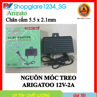 Nguồn Adapter 12V 2A móc treo Arigatoo, adapter cho camera và led, nguồn adapter 12V2A linh kiện chất lượng