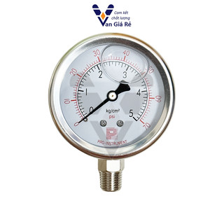 [Đủ size, Hàng đẹp] Đồng hồ đo áp suất Pro Instrument (Đài Loan), có dầu