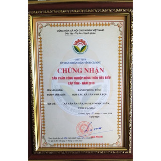 Bánh Phồng Tôm Cà Mau - Bánh Phồng Tôm Cà Mau Chứa 45% Tôm Đất Sinh Thái Tự Nhiên