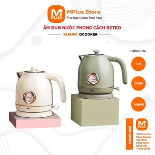 Ấm Đun Nước Siêu Tốc Xiaomi Qcooker Phong Cách Retro Cao Cấp Có Hiển Thị Nhiêt Độ